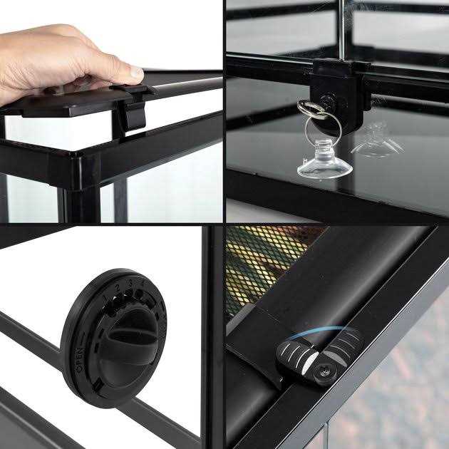 47 Gallon Reptile Terrarium Glass Front Opening Tank with Sliding Door X93241