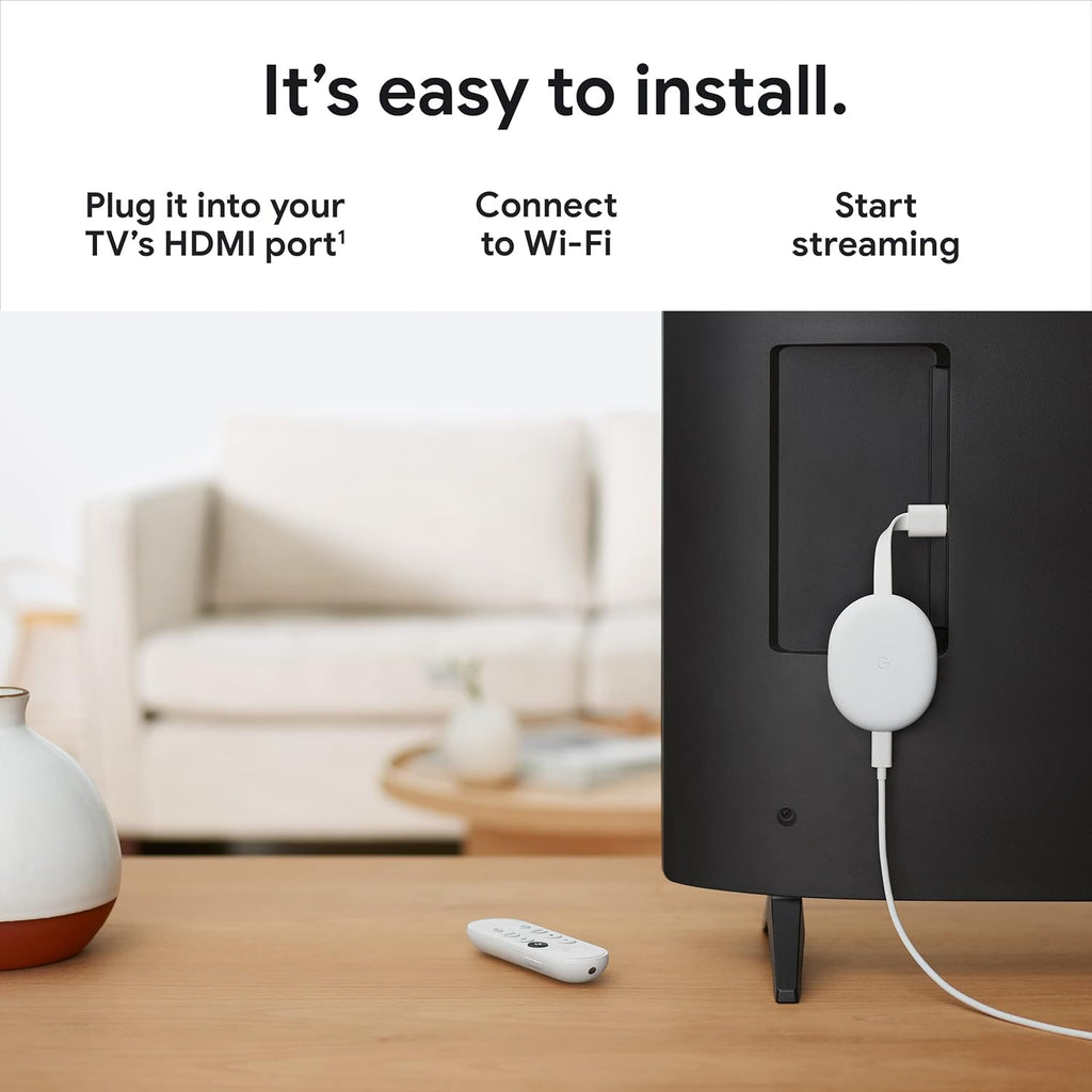 Chromecast with Google TV 4K Streaming Stick Snow Y365