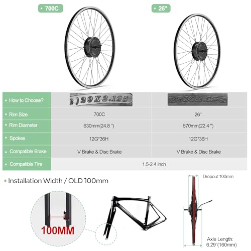 48V 500W Front Hub Motor Ebike Conversion Kit A194937