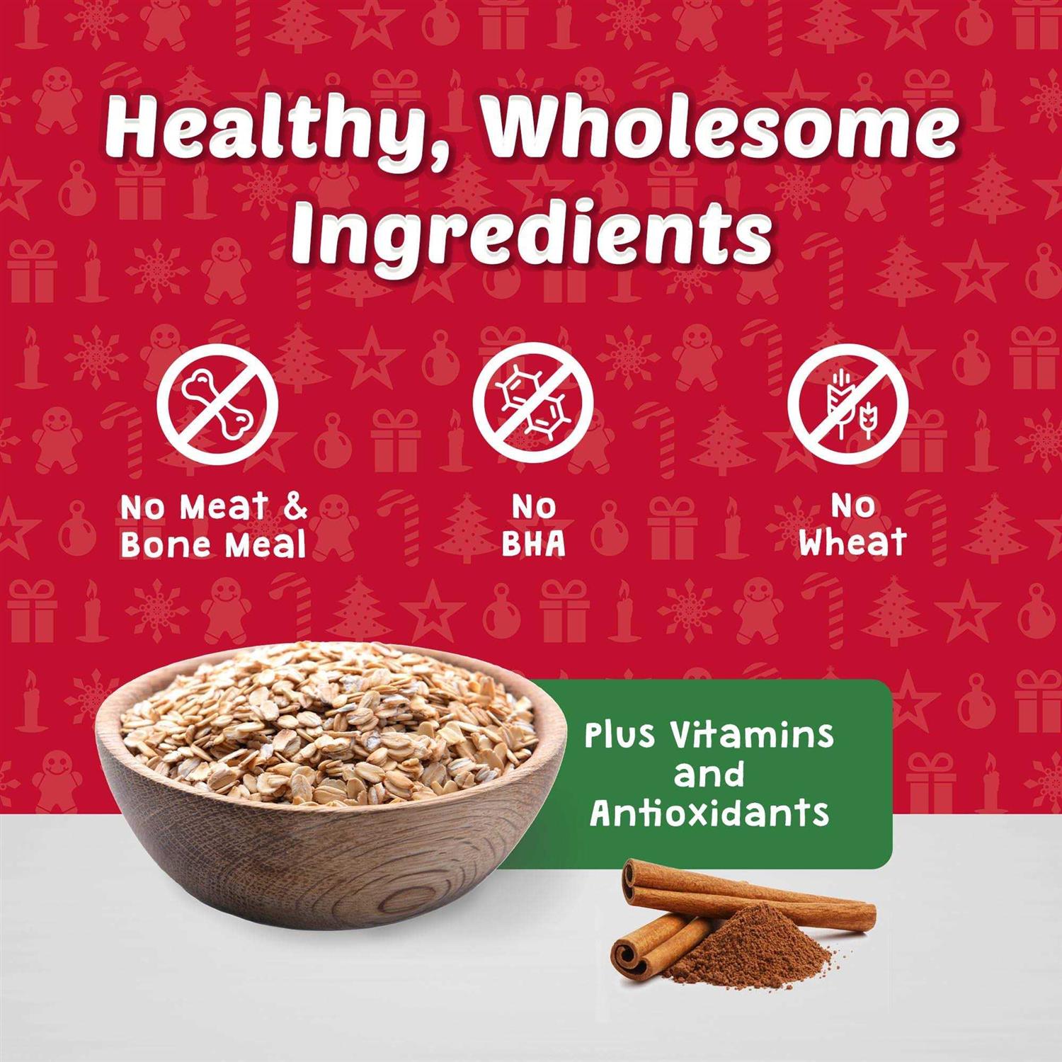 Natural Crunchy Oatmeal & Cinnamon Dog Biscuits V374