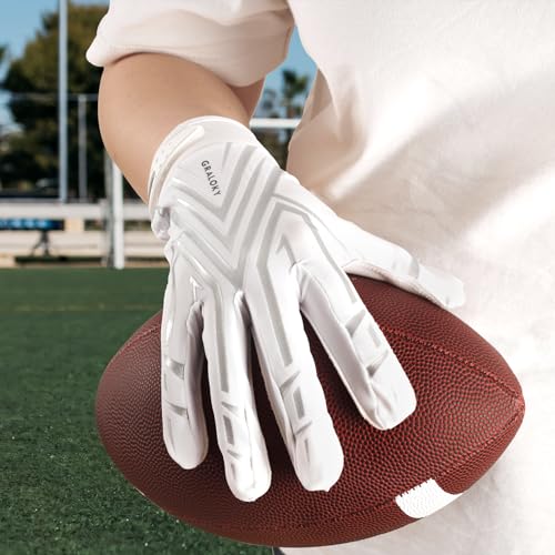 White Football Gloves Y289