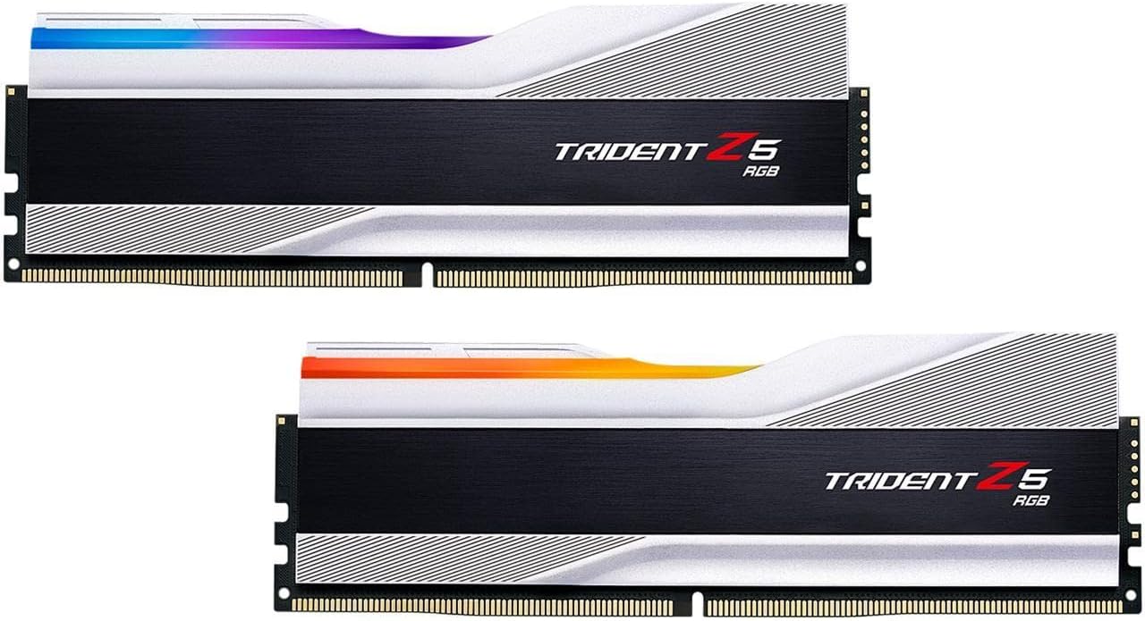 32GB (2x16GB) DDR5 RAM 6000MT/s CL32-38-38-96 Metallic Silver Desktop Computer Memory J570427