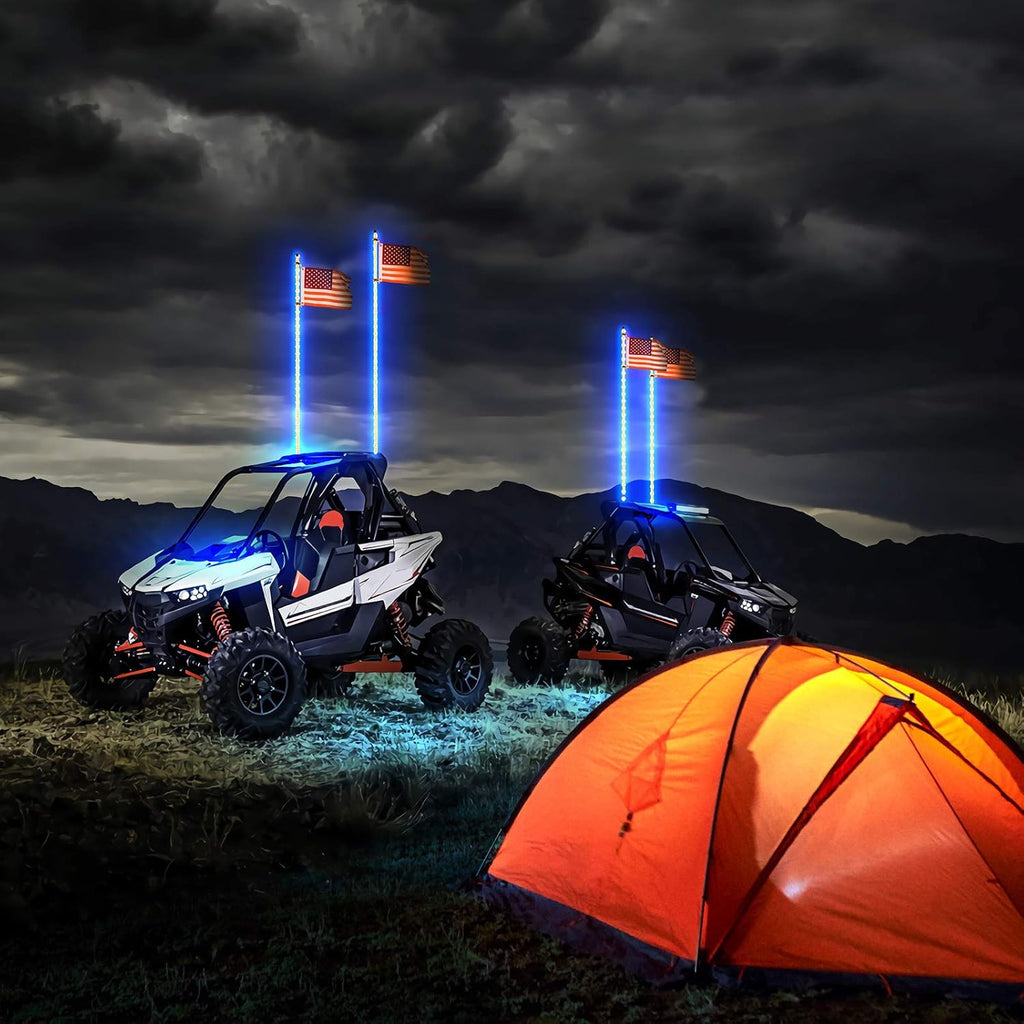 2pcs 3ft LED Whip Lights with Bluetooth U6795