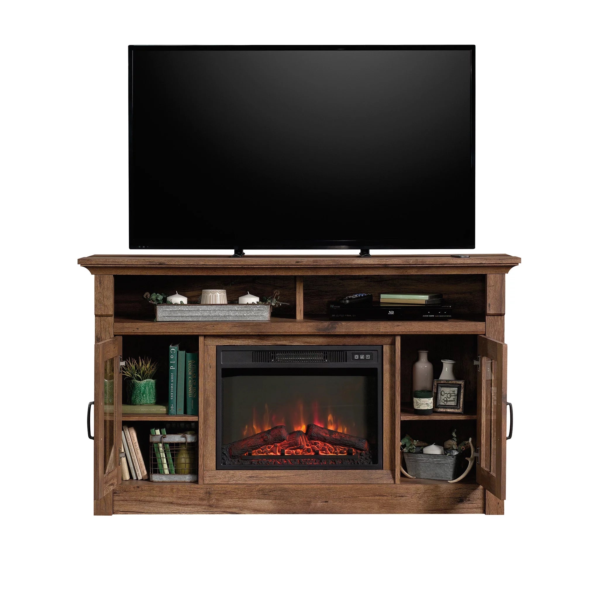 Vintage Oak Finish TV Stand for TVs up to 50" S954