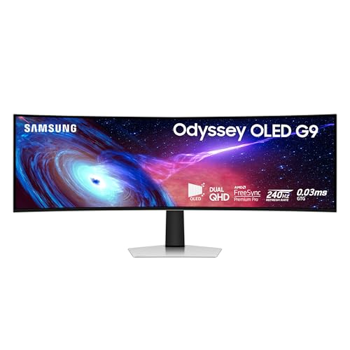 49" Curved OLED Gaming Monitor, 240Hz, 0.03ms, Height Adjustable Stand D623310