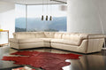 Beige Italian Leather Sectional O579515