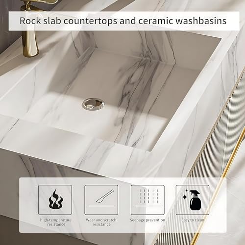 44" Freestanding Bathroom Vanity with Sink and LED Mirror P5850