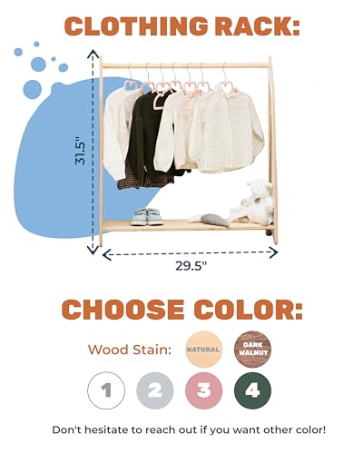 Dark Walnut Wooden Clothing Rack X6834