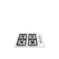 White 30x22 Gas Cooktop with 4 Burners D3273