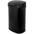 13 Gallon Black Stainless Steel Trash Can with Lid S393674