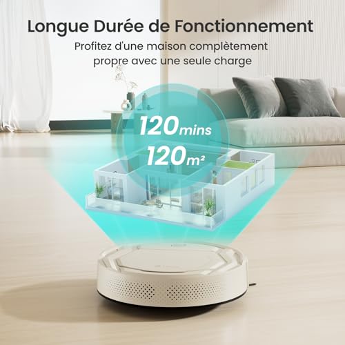 Robot Vacuum with 12000Pa Suction, Anti-Tangle Brushes, Self-Emptying V746