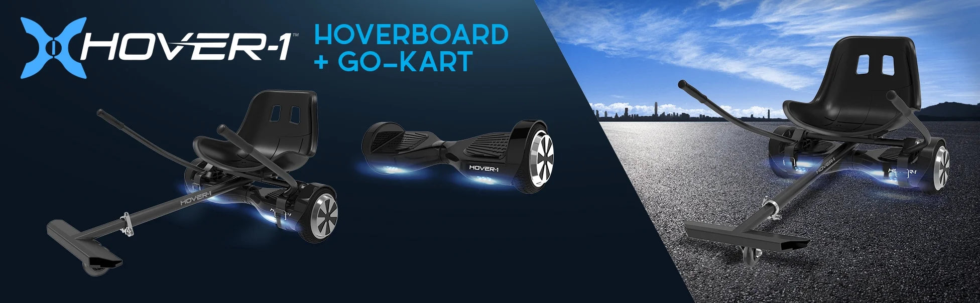 Black Electric Hoverboard with 6.5 In. Wheels and LED Lights C9689