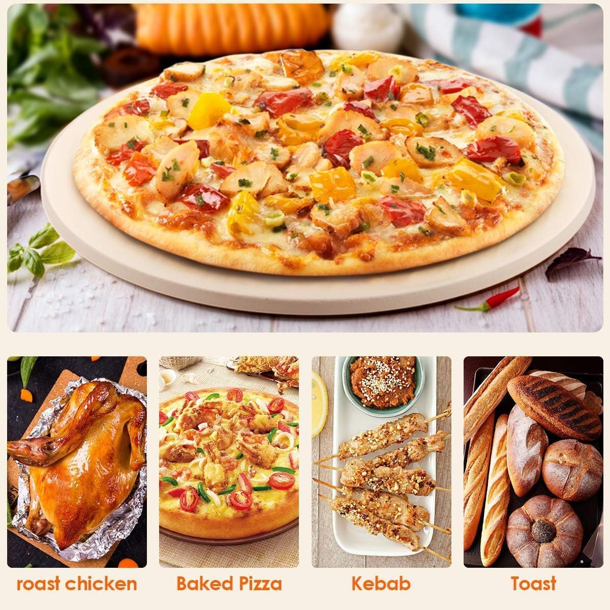 12 Inch Ceramic Pizza Stone U294