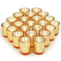 72pcs Mercury Glass Gold Votive Candle Holders D5607