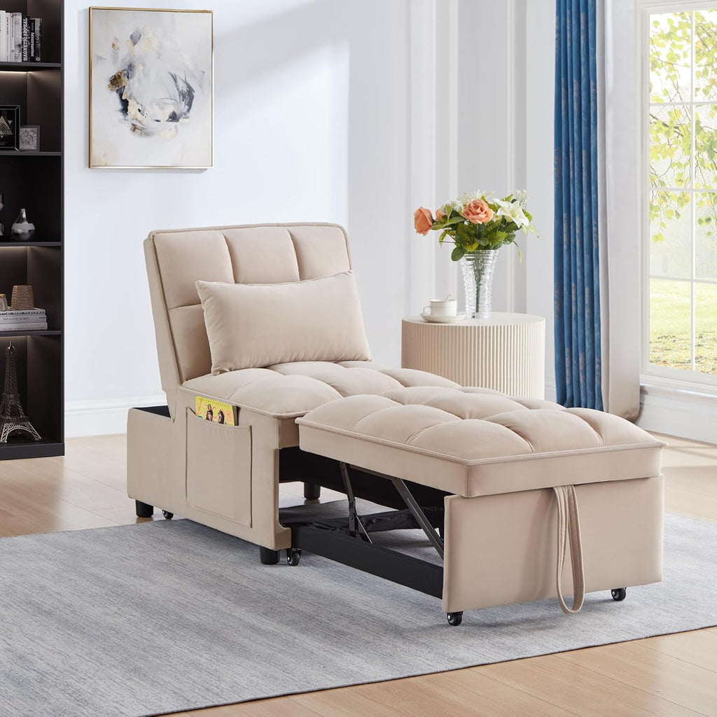 Gray Folding Single Sofa Bed F7728