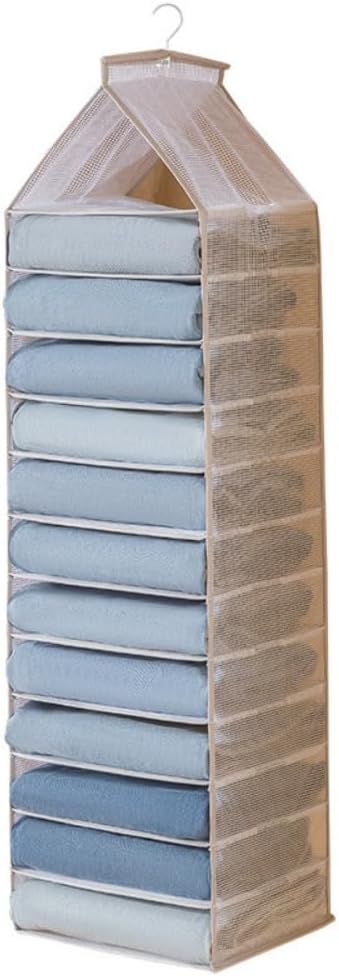Hanging Wardrobe Organizer with 12 Storage Cubes F691