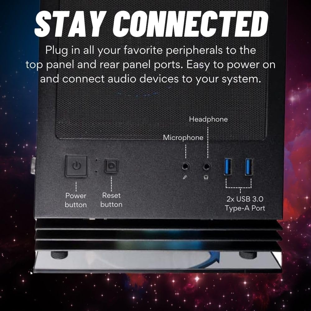 RTX 4060 Intel 20 Core i7-14700KF 32GB DDR5 RAM 512GB NVMe SSD 2TB HDD Windows 11 Liquid Cooled Gaming Desktop D475710