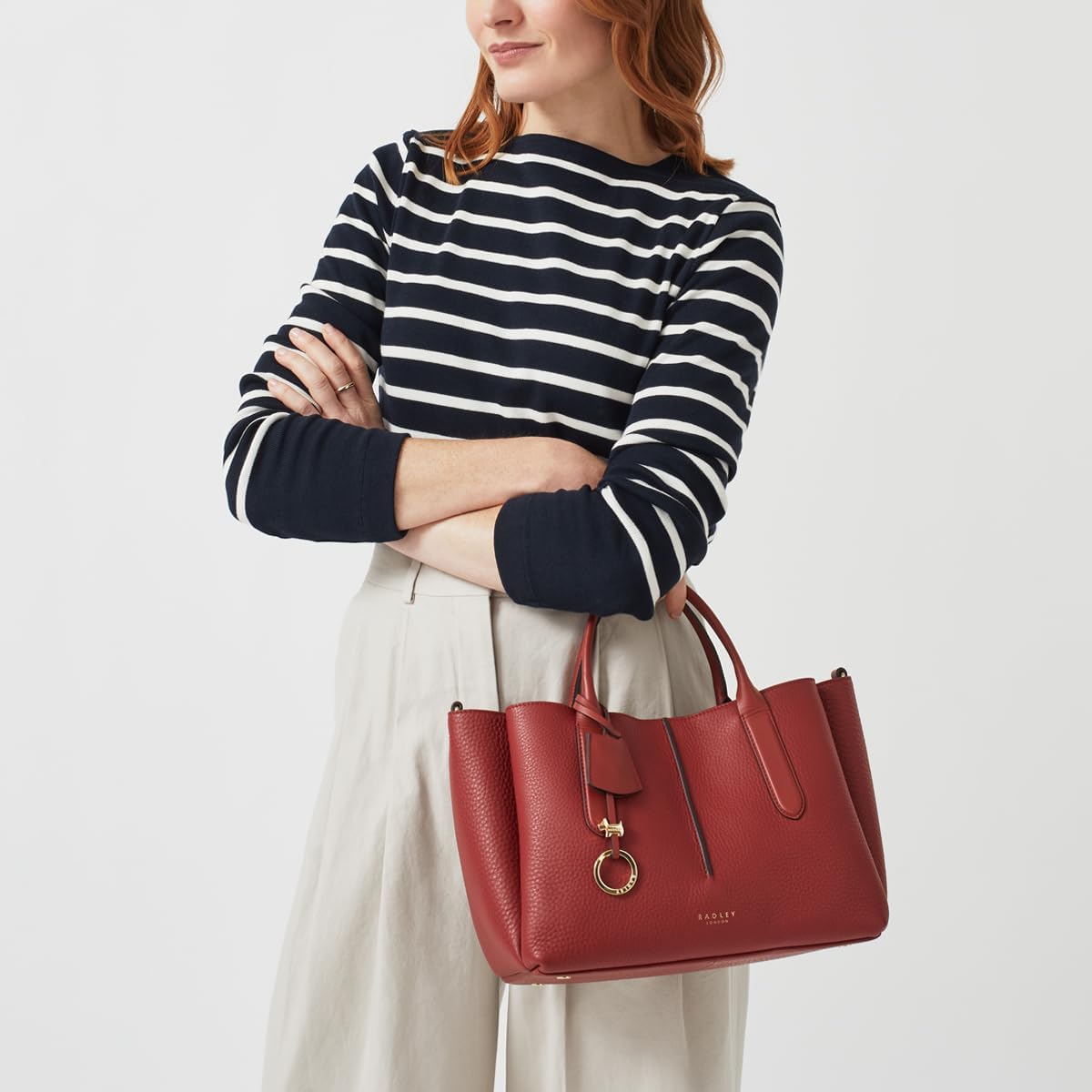 Medium Leather Satchel Bag Z41757