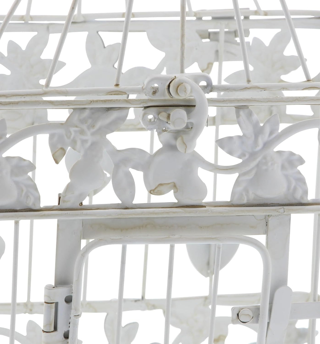 White Metal Birdcage B69511