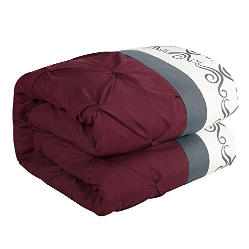 Red Queen Size 20 Piece Microfiber Comforter Set M254
