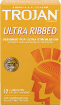 12 Count Lubricated Ribbed Condoms A43377