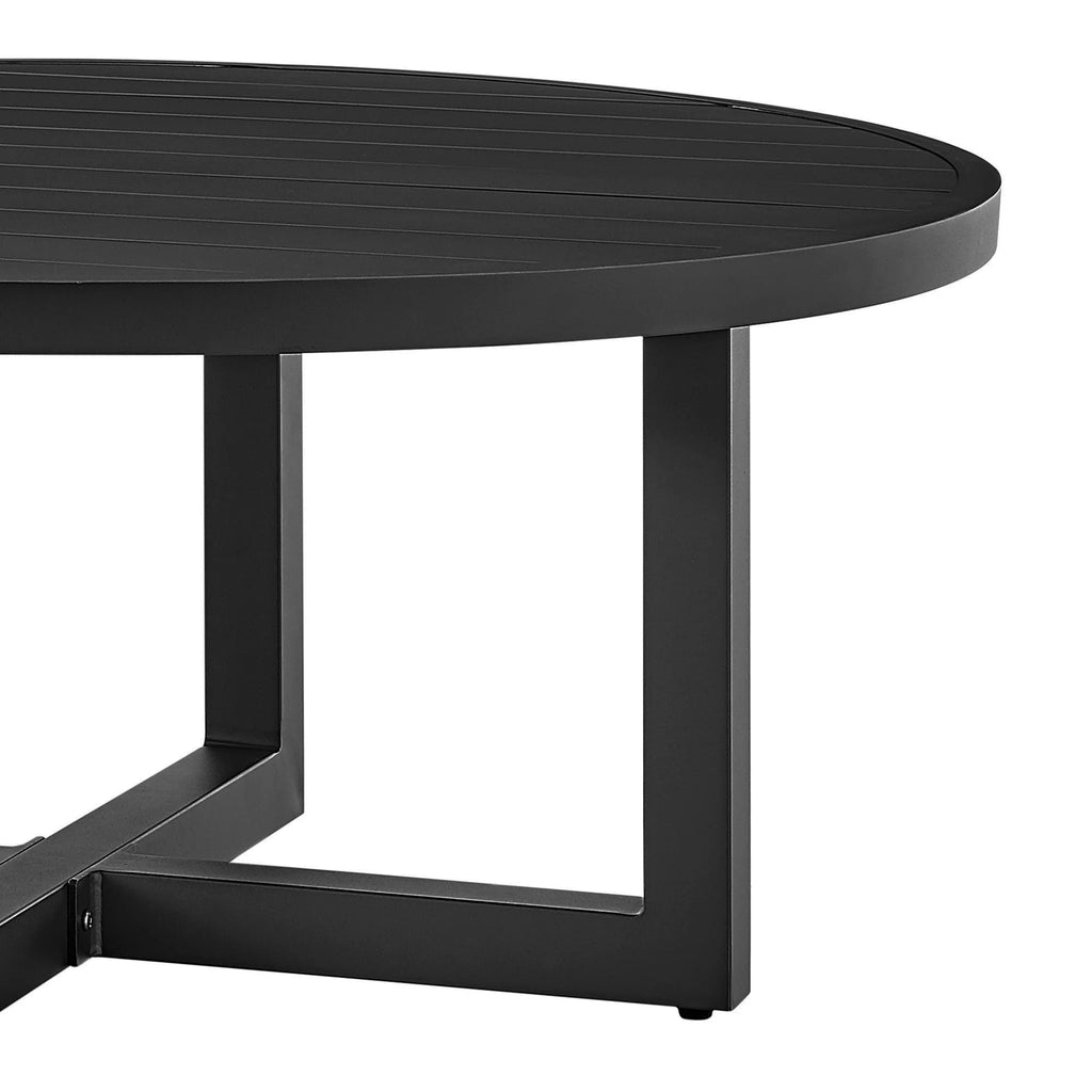 Black Aluminum Round Coffee Table C846