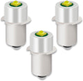 3 Pack White LED Flashlight Bulb P13.5S PR2 3W 3V 4.5V 6V Replacement Set L965
