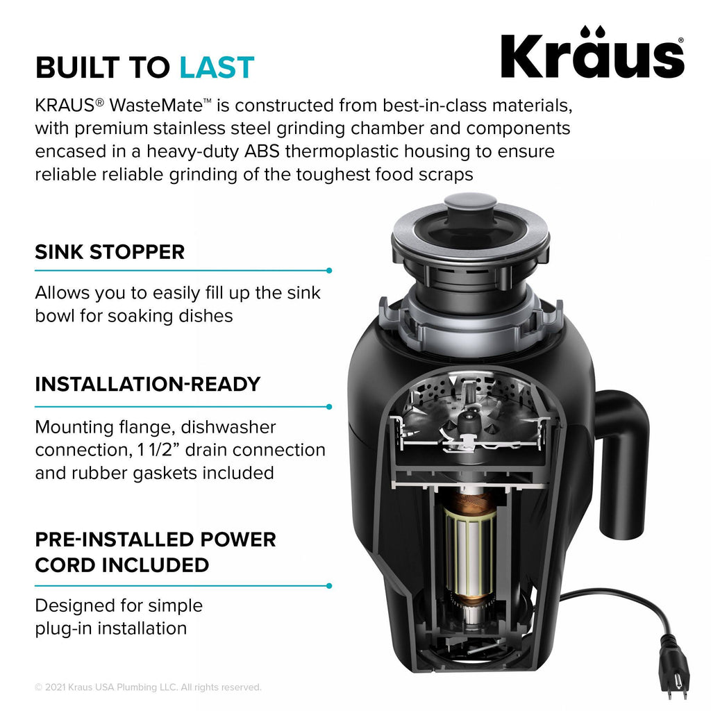 0.75 HP Continuous Feed Garbage Disposal V28757