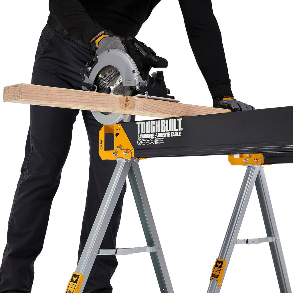Folding Sawhorse/Jobsite Table, 100% High Grade Steel, 41.5-Inch W150