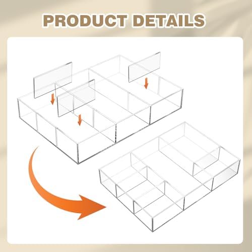 Clear Acrylic Desk Drawer Organizer Set 4 Pack G568