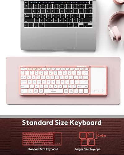 Foldable Bluetooth Keyboard with Touchpad, Black E70384