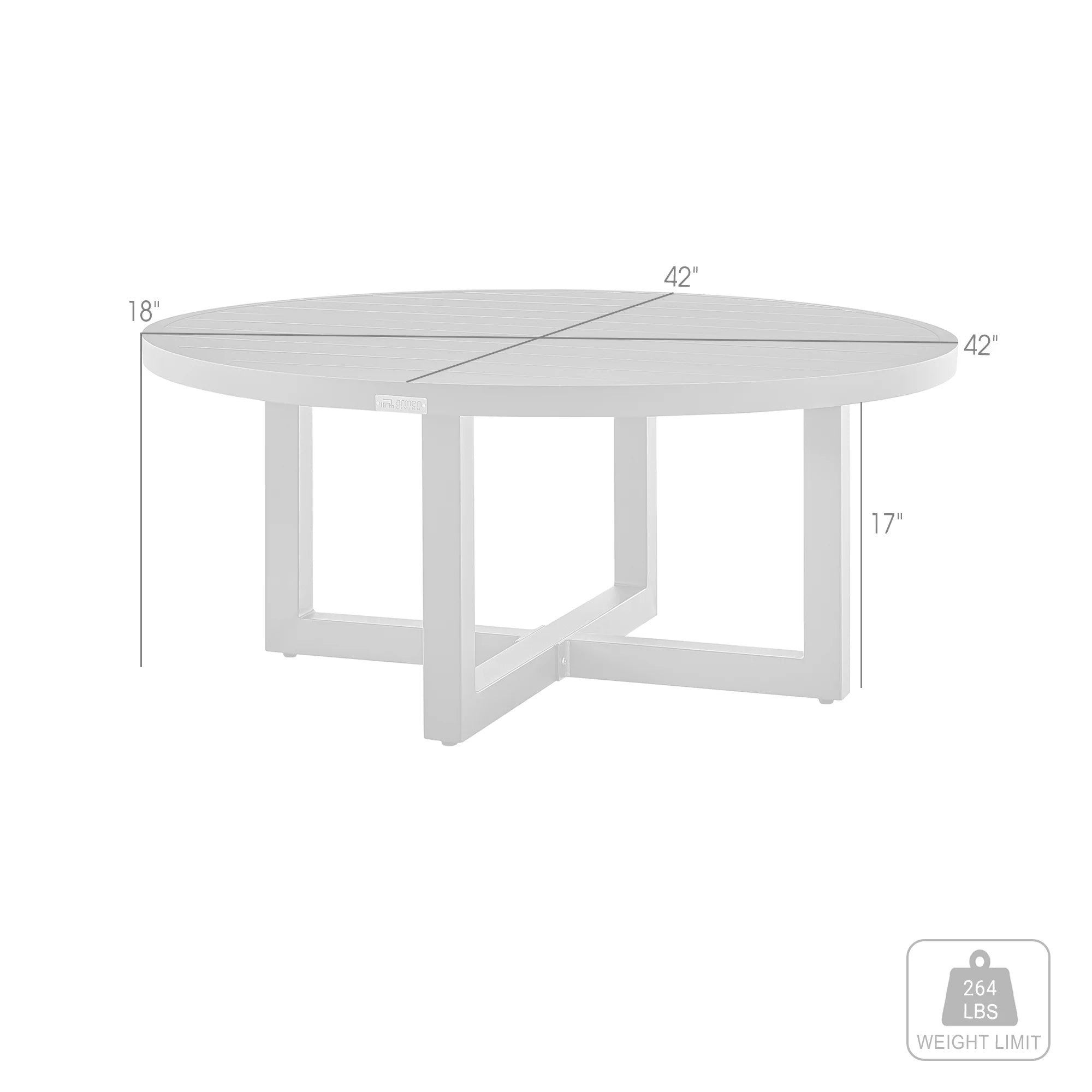 Black Aluminum Round Coffee Table C846