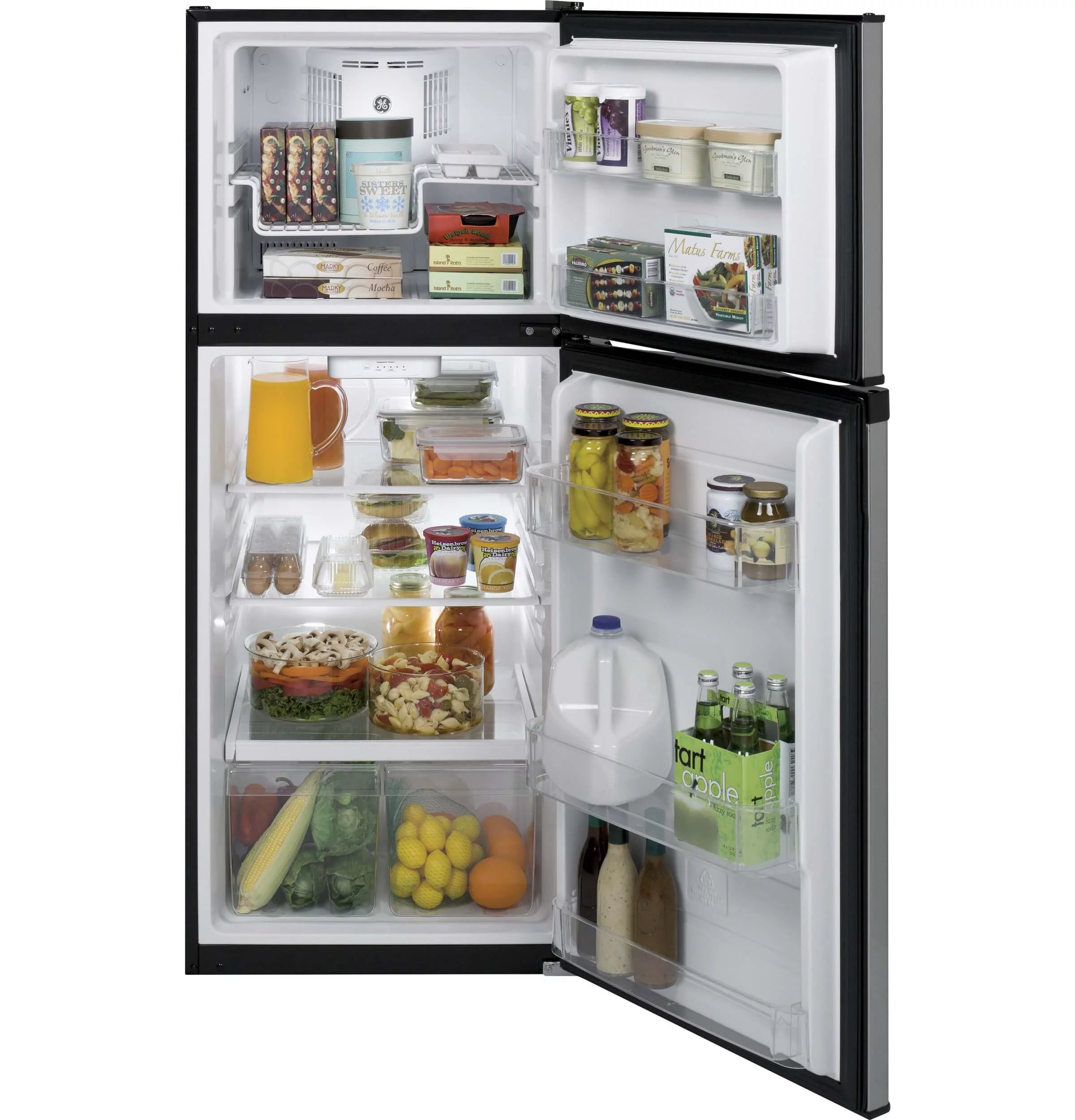 24 Inch Freestanding Top Freezer Refrigerator Stainless Steel U795615