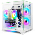 White Gaming PC Desktop with Ryzen 5 5500, GeForce RTX 3050 6GB, 16GB DDR4, 1TB NVME SSD E7660