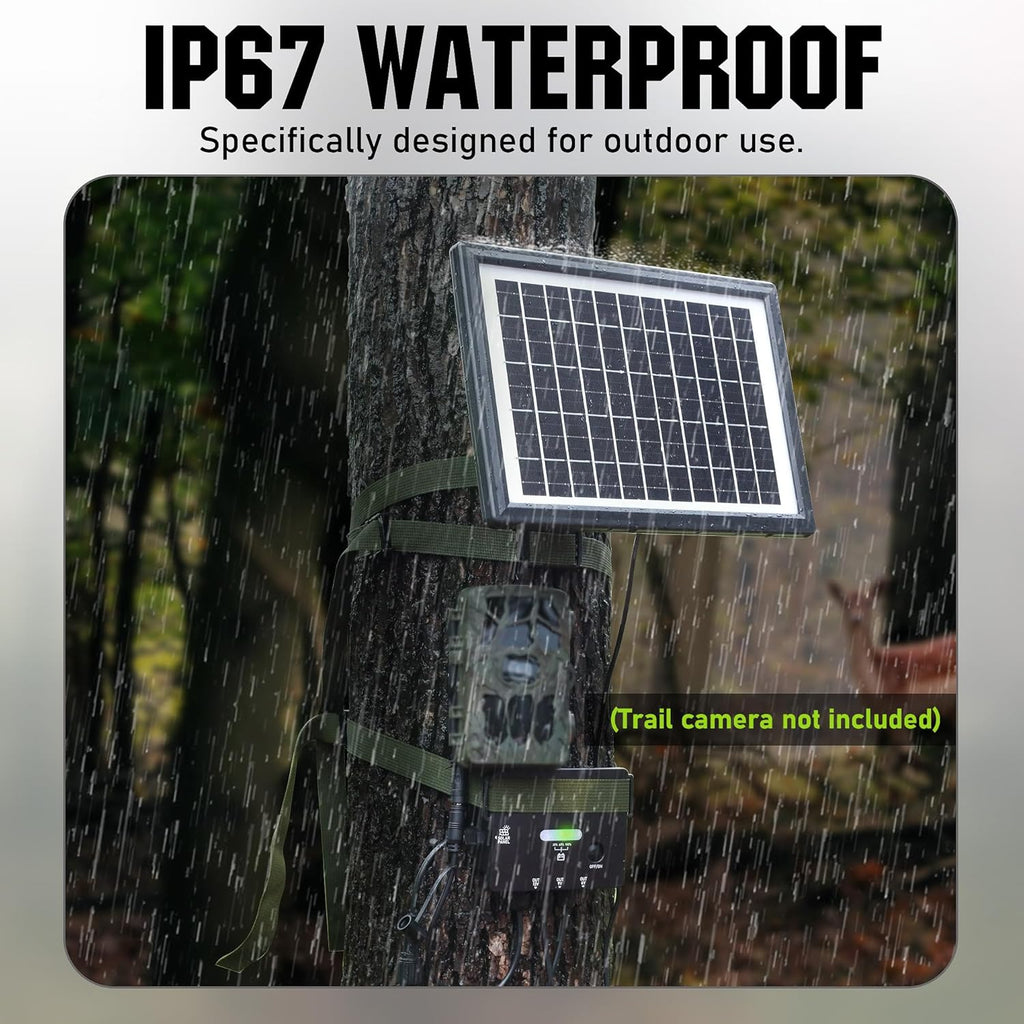 Solar Panel with 7500mA Battery, DC 6V/9V/12V Output D855