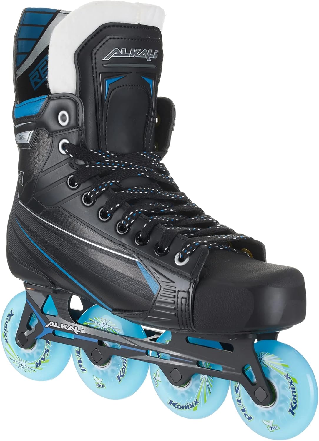 Black/Blue Junior Inline Hockey Skates R888397
