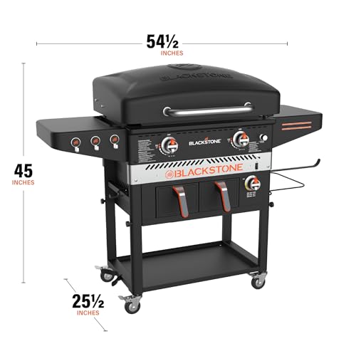 28 inch Black Stainless Steel Gas Griddle with Hood T3977