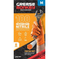 Orange Heavy Duty Nitrile Disposable Gloves, Large - 100 Count A745