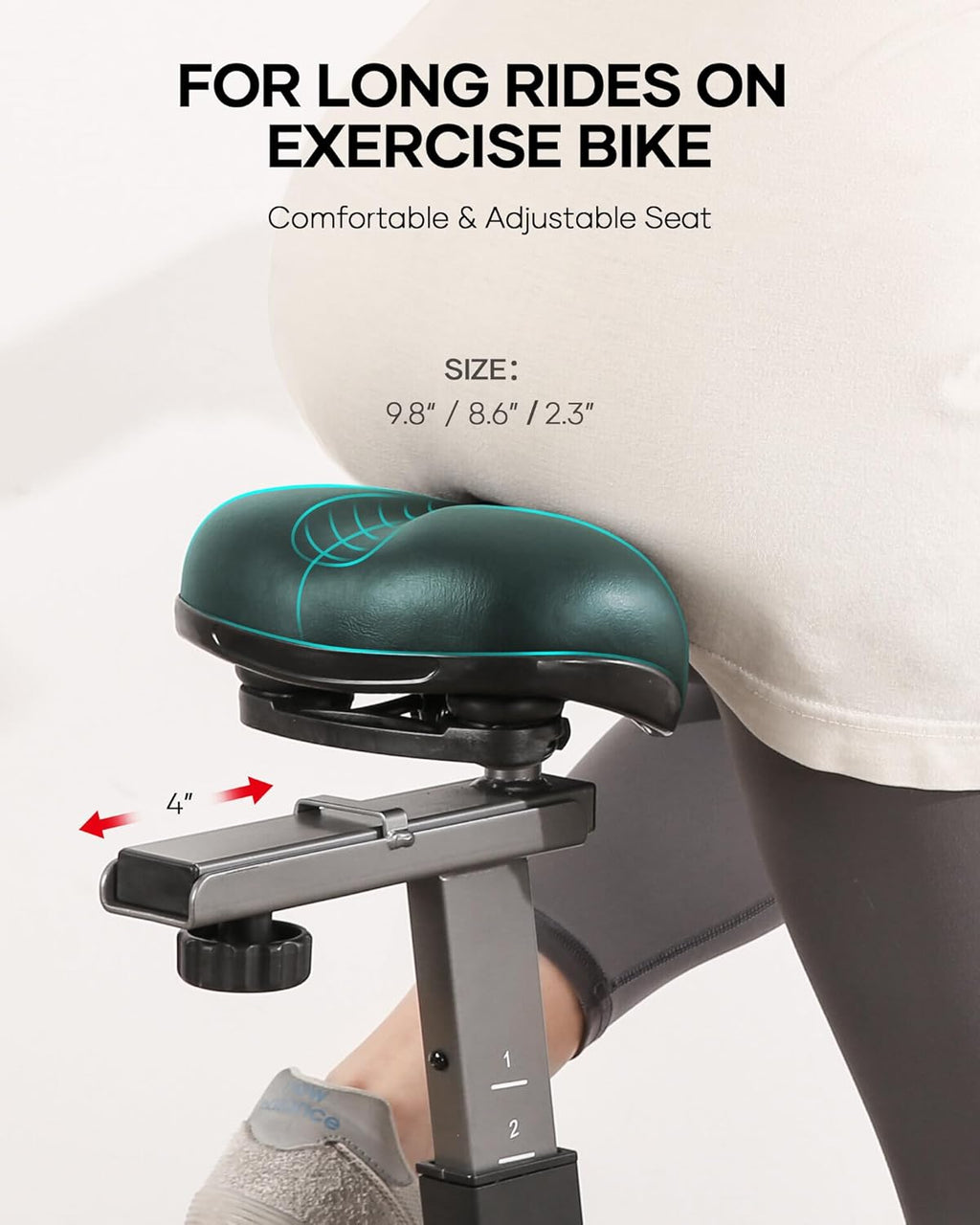 Indoor Cycling Bike with Resistance Seat Cushion LCD Monitor Belt Drive I38549