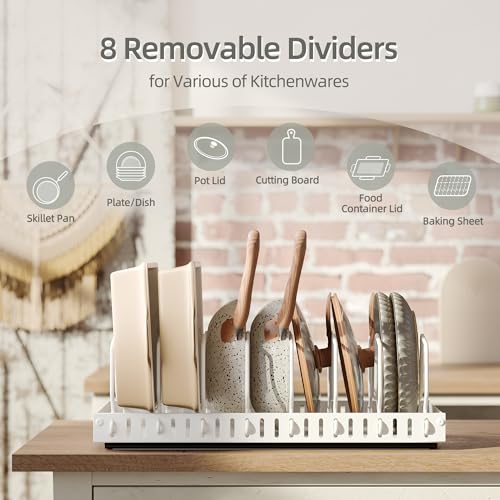 Pots and Pans Organizer with 8 Dividers L573