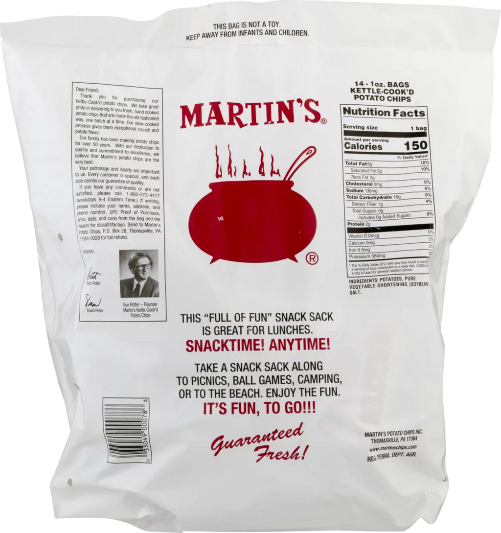 14 Count Kettle-Cook'd Potato Chip Snack Sack R63267