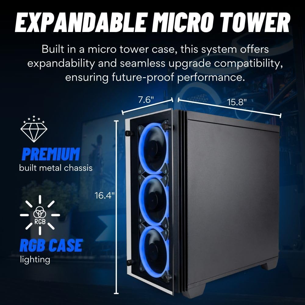 RTX 4060 Intel 20 Core i7-14700KF 32GB DDR5 RAM 512GB NVMe SSD 2TB HDD Windows 11 Liquid Cooled Gaming Desktop D475710