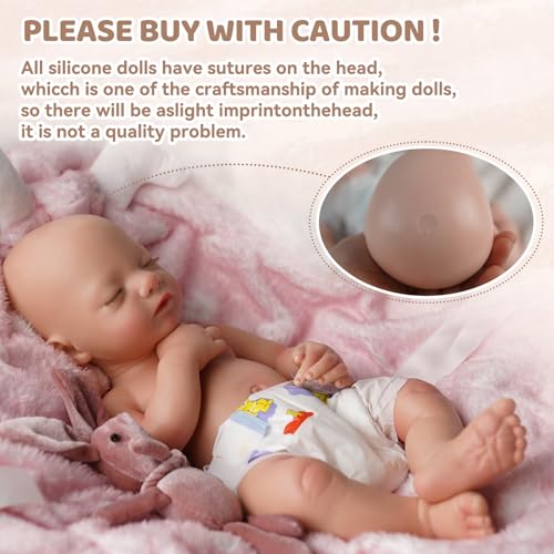 16 Inch Full Platinum Silicone Reborn Baby Doll M6048