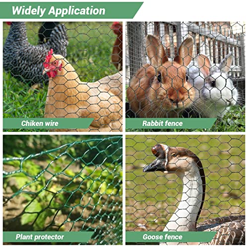 13.78 x 236 Inch Lightweight Galvanized Hexagonal Chicken Wire Mesh Q756