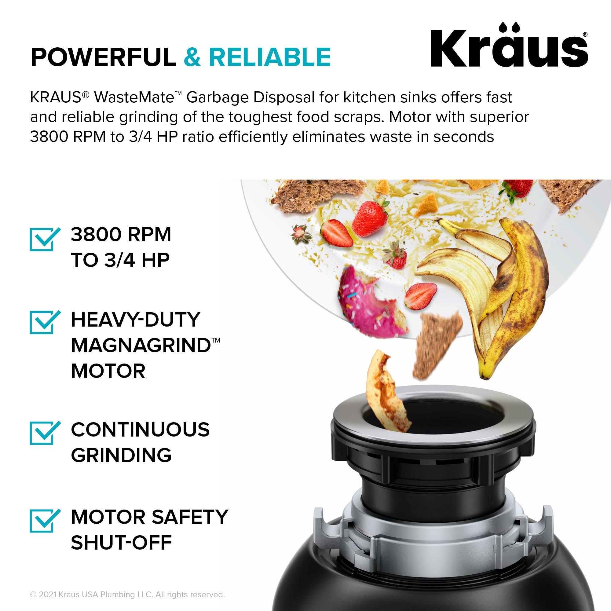 0.75 HP Continuous Feed Garbage Disposal V28757