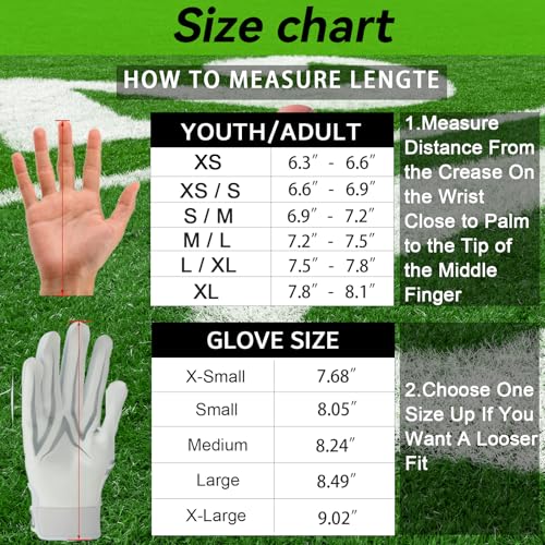 White Football Gloves Y289
