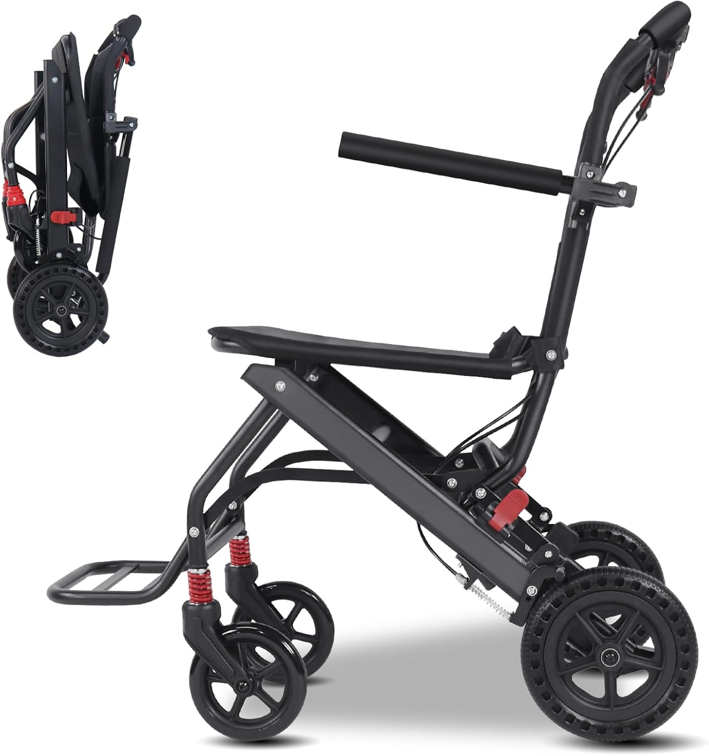 Ultra-Light Portable Folding Wheelchair with Handbrake P228