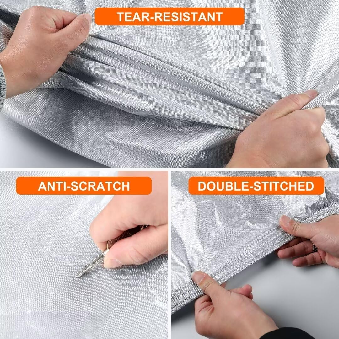 Silver Waterproof Car Cover for Jeep Wrangler 4 Door R114