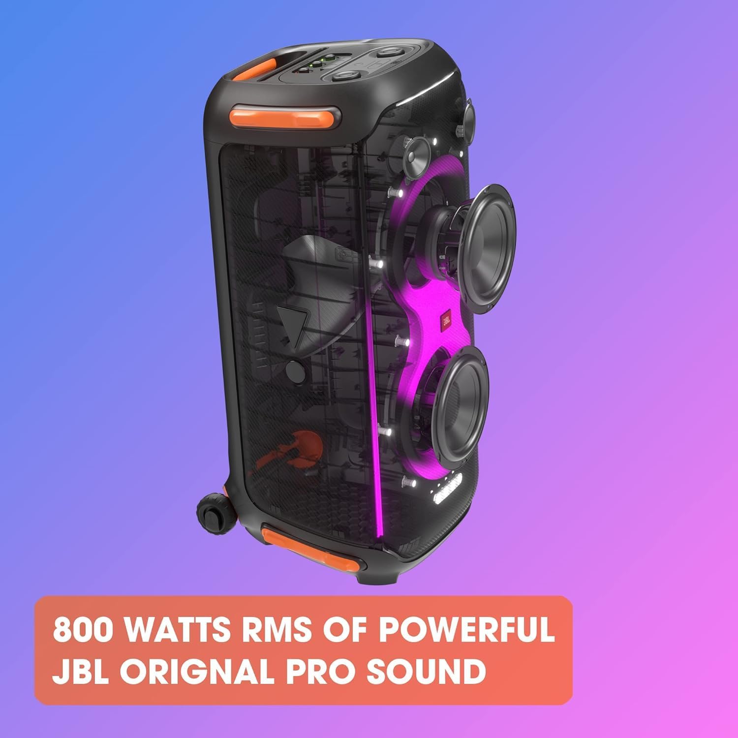 800W Wireless Bluetooth Splashproof Party Speaker with Lights H21237