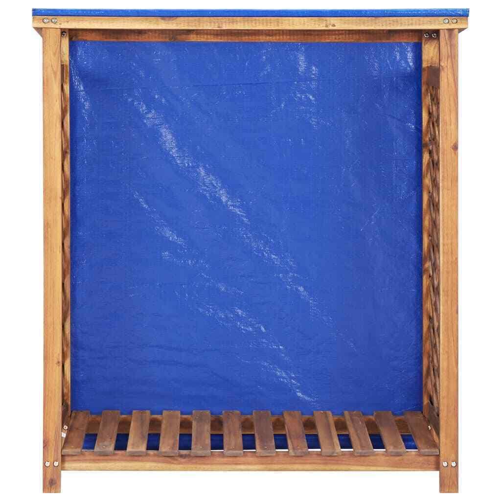 Firewood Storage Shed Solid Acacia Wood R26677